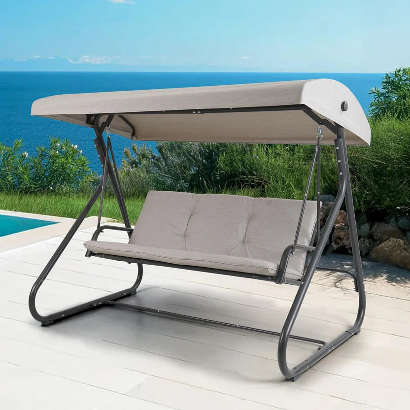 Sillón Columpio Deluxe Triple Con Techo
