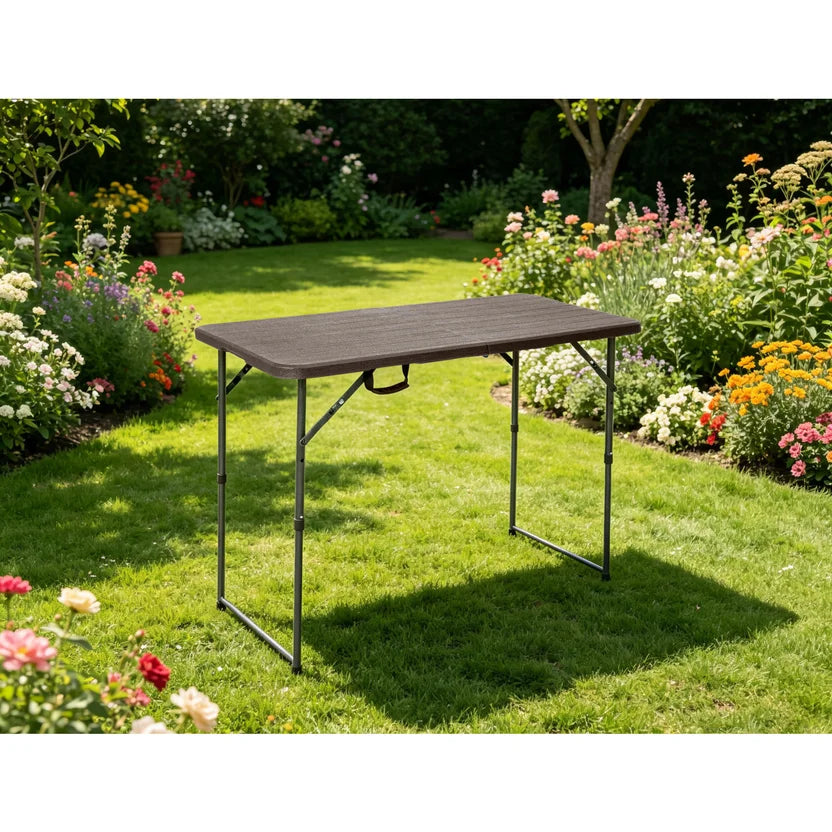Mesa Plegable 3 Alturas de Barra - Apariencia Madera