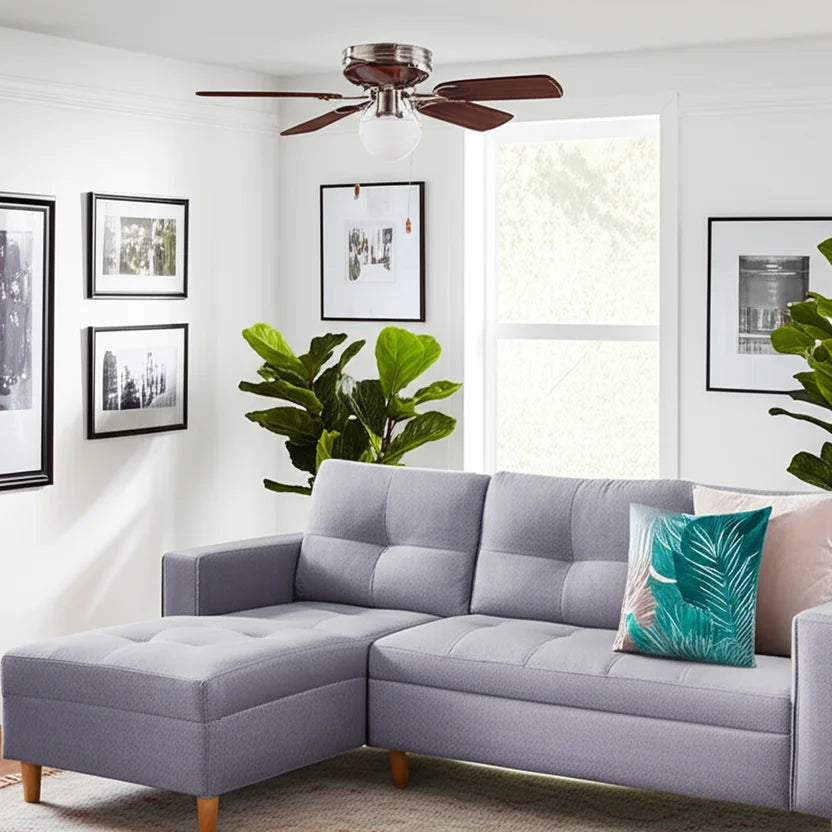 Ventilador de Techo Con Luz 6 Aspas