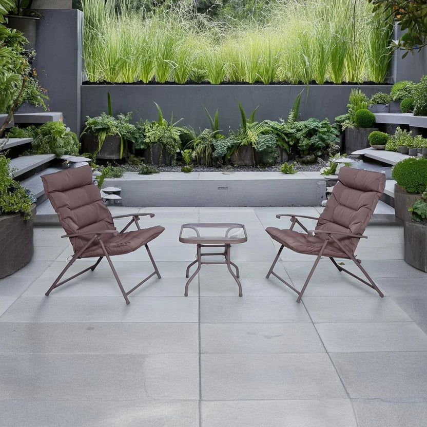 Juego Balcón Aluminio Textil Con Mesa