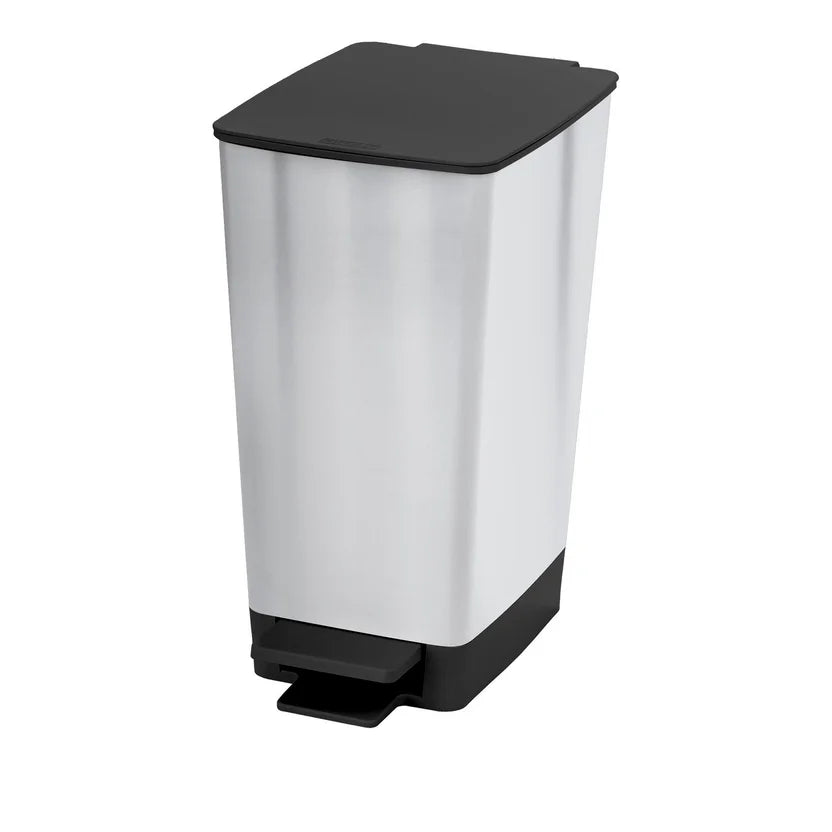 Basurero Pedal Slim 8 Litros Metalizado - Rimax