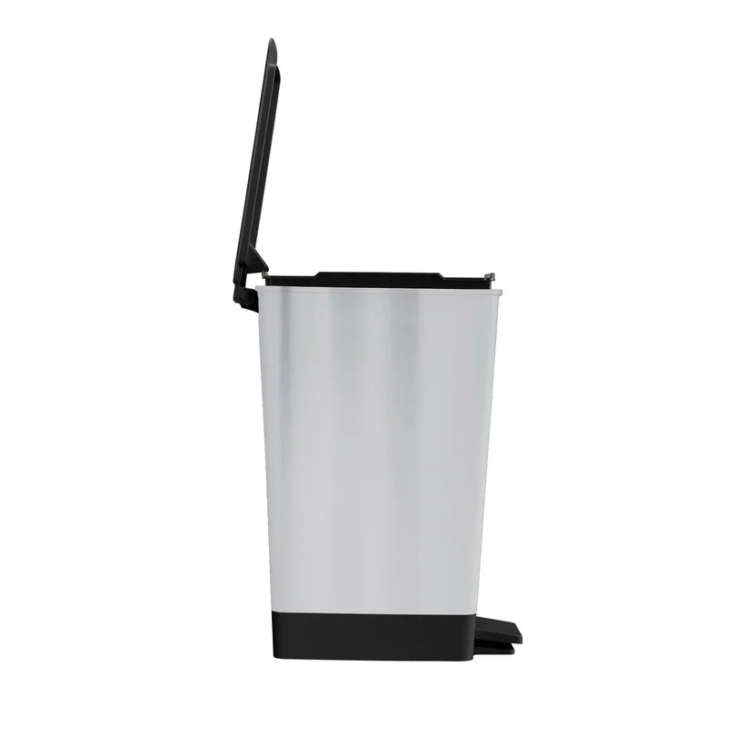 Basurero Pedal Slim 8 Litros Metalizado - Rimax