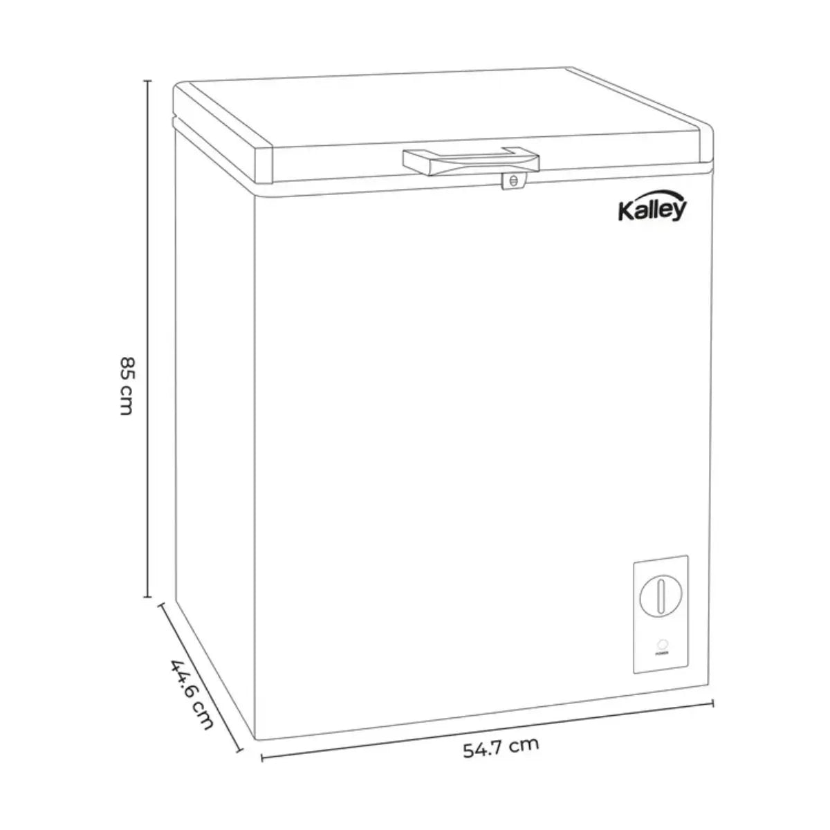 Congelador Horizontal Kalley Dual 99 Litros Inverter Blanco